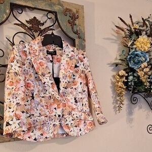 Elegant Floral Women's Blazer. Excellent Condition NWT ● Sizes 4 , 8